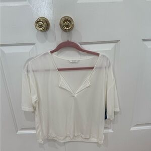Lucky Brand Cream Short Sleeve Top